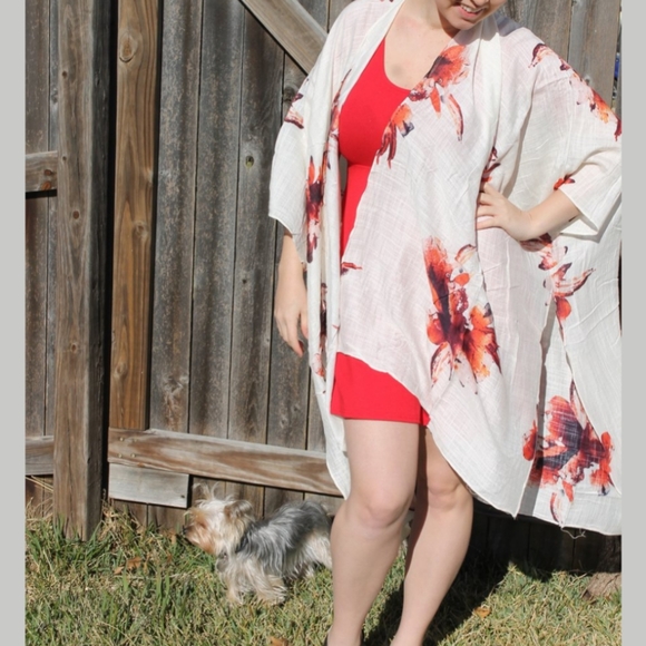 ποΈ Floral Print Kimono Cover Up - Picture 14 of 16